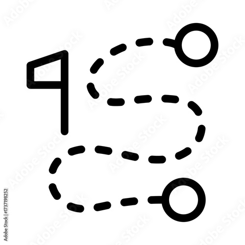 Narrative Journey Line Icon of Storytelling (Design) Icon Set