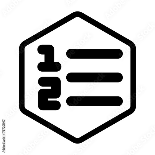 List Ordered Vector Icon