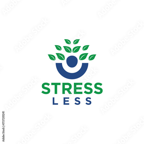 Stress Less Logo Vector Simple Natural