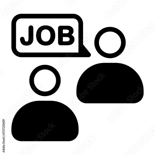 Job Interview Colorful Vector Icon