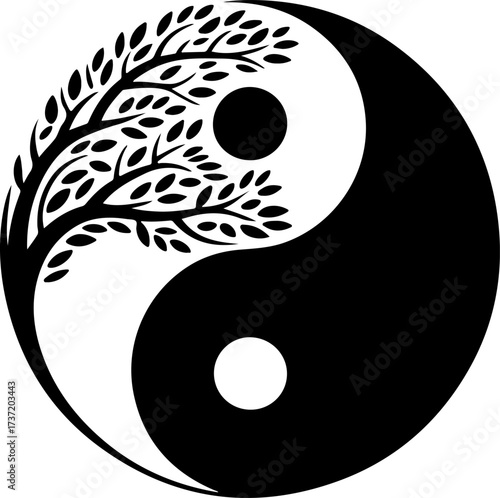 Yin Yang Tree of Life Harmony and Balance in Nature