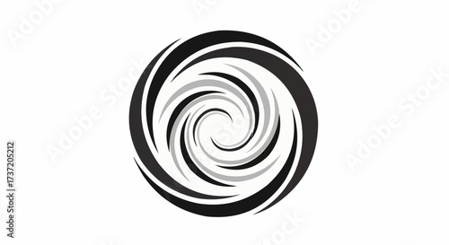 black and white spiral