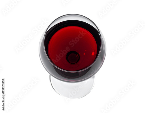 Minimalist wine glass flat lay 