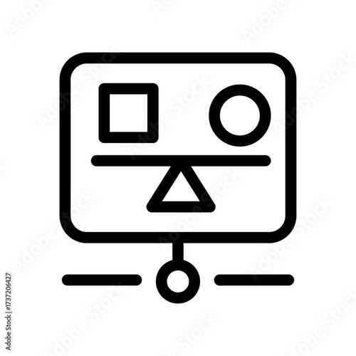 Webpage with Scale Line Icon of Balance Icon Set