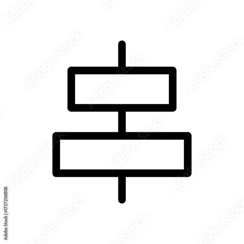 Align center Line Icon of Alignment Icon Set