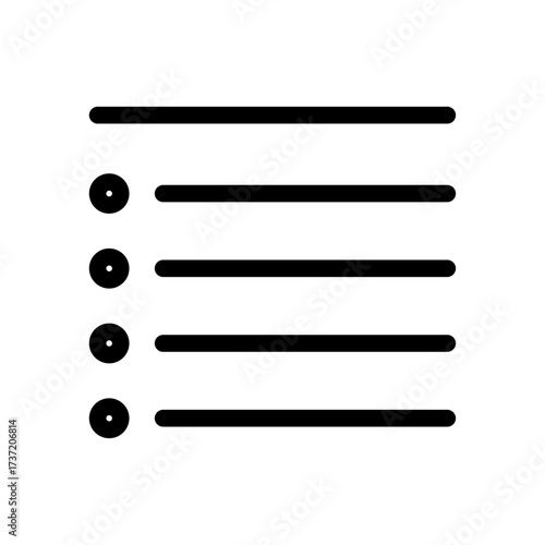 Align list Line Icon of Alignment Icon Set