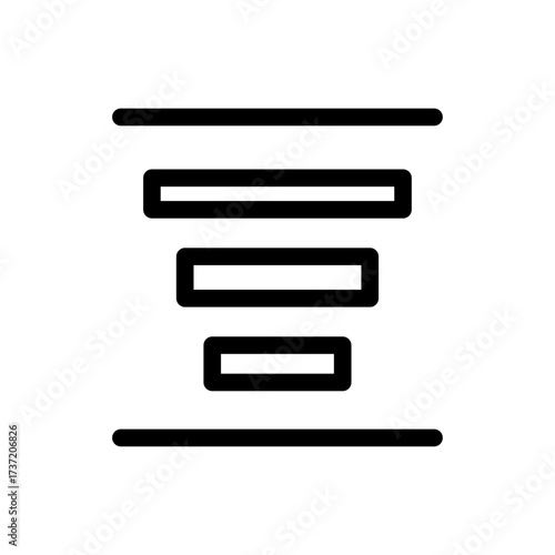 Align justify Line Icon of Alignment Icon Set