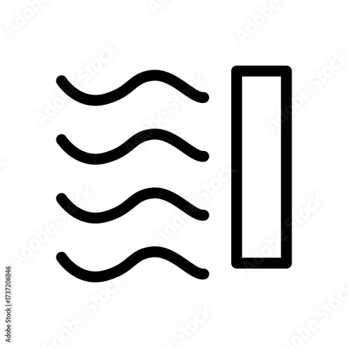 Align wave Line Icon of Alignment Icon Set
