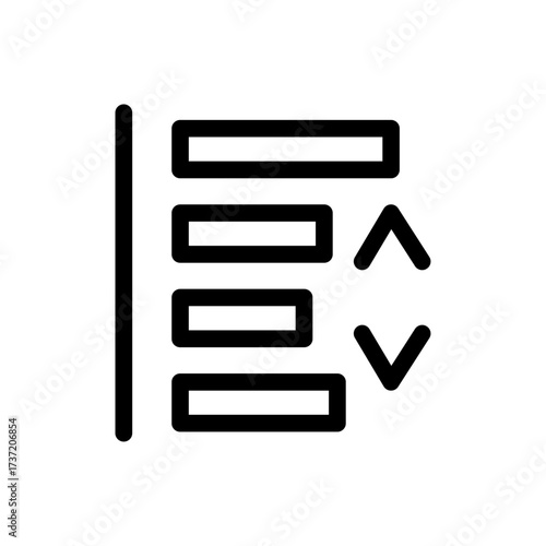 Align up down Line Icon of Alignment Icon Set