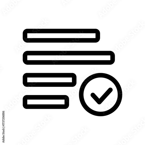 Align check Line Icon of Alignment Icon Set