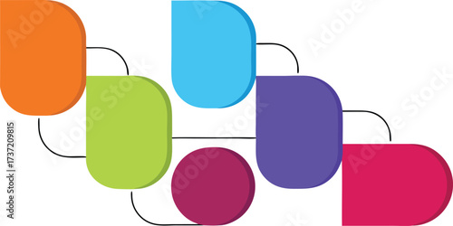 6 step infographic Diagram	