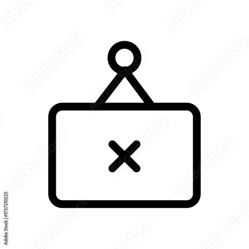 Close Sign Line Icon of Favicon Design Icon Set