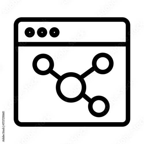 Backlink Profile Analysis Line Icon of Off-Page SEO Icon Set