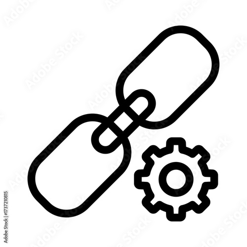 Link Optimization Line Icon of Technical SEO Icon Set