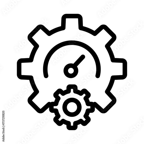 Performance Optimization Line Icon of Technical SEO Icon Set