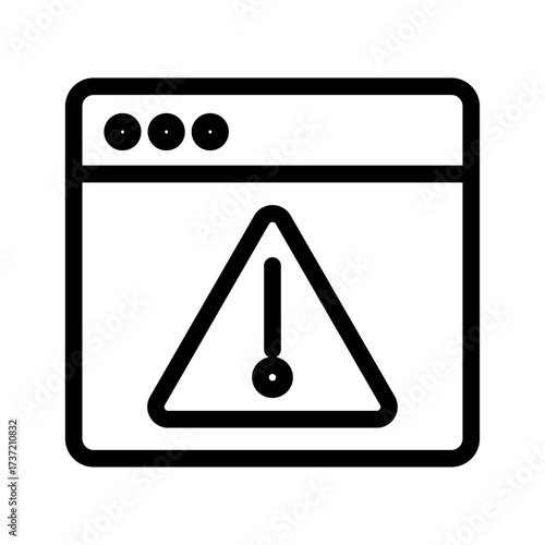 Crawl Errors Line Icon of Technical SEO Icon Set