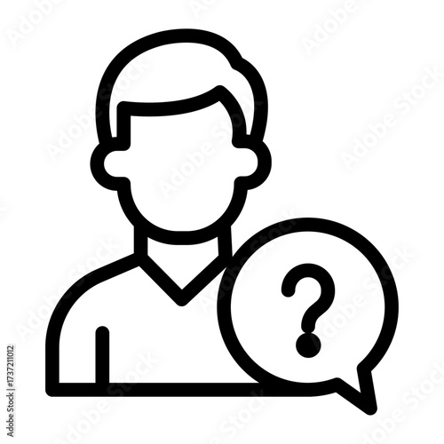 Customer Inquiry Line Icon of Live Chat Icon Set