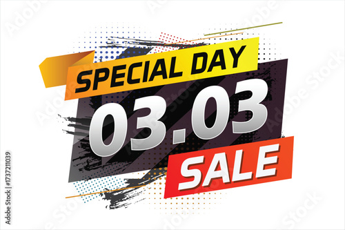 special day 03 03 word concept vector illustration with megaphone and 3d style, landing page, template, ui, web, mobile app, poster, banner, flyer, background, gift card, coupon, label, wallpaper