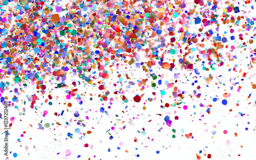confetti on white background