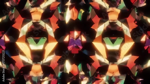 Kaleidoscopic Visions A Symphony of Geometric Patterns and Vibrant Hues.
