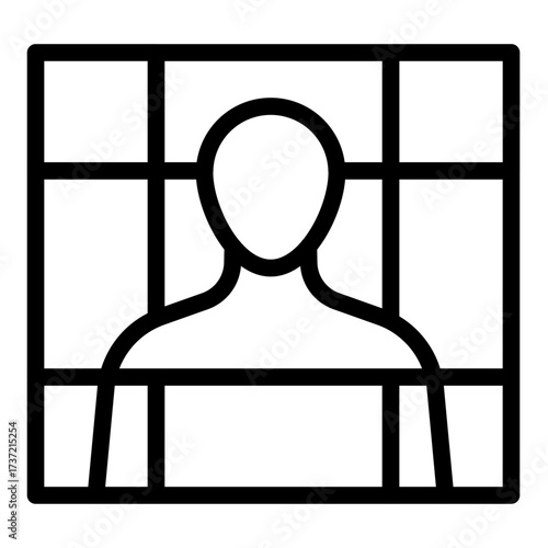 Portrait Thirds Line Icon of Rule of Thirds Icon Set