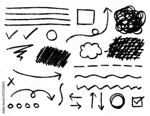 手書きのいろいろライン・装飾セット