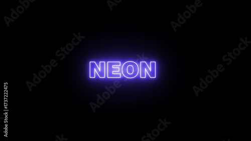 animated text for purposes in everyday life, bright neon in various colors