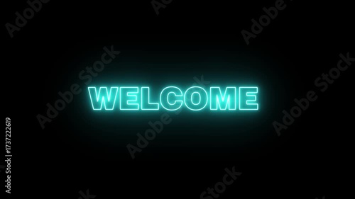 animated text for purposes in everyday life, bright neon in various colors