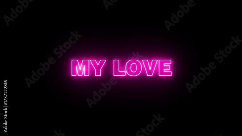 animated text for purposes in everyday life, bright neon in various colors