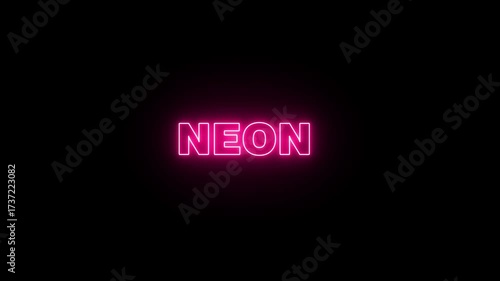 animated text for purposes in everyday life, bright neon in various colors