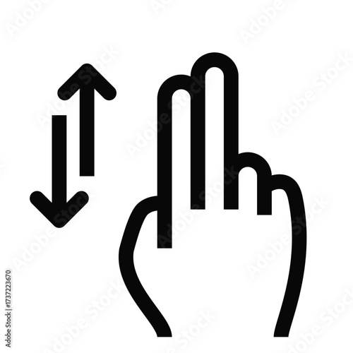 Two-finger scroll gesture