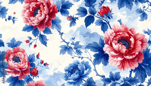 Vibrant Floral Aesthetic Background for Design, Packaging. 
