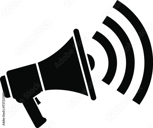 Vector art of a loudspeaker or megaphone for announcements