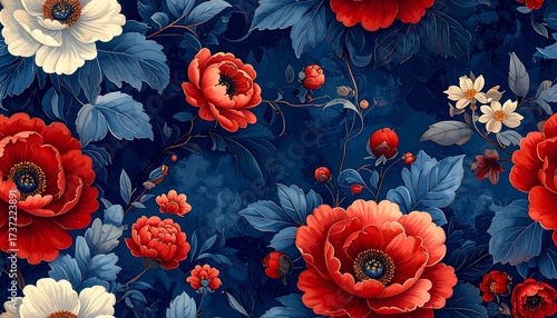 Vibrant Floral Aesthetic Background for Design, Packaging. 