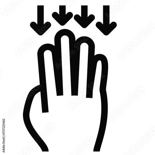 Three Finger Tap Icon
