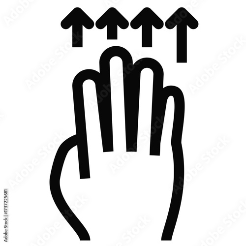 Four Up Arrows Gesture