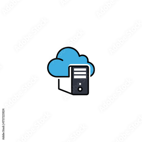 Cloud server storage icon