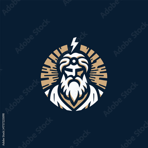 Zeus God Thunder Logo