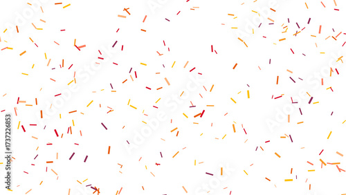 Vibrant Confetti Rain: Colorful Celebration Background with Warm Tones on White