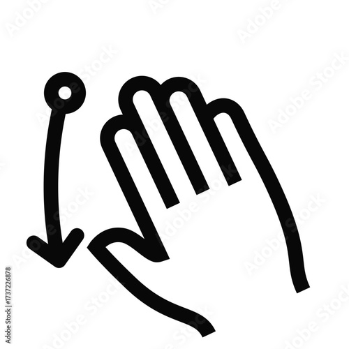 Hand drag down gesture