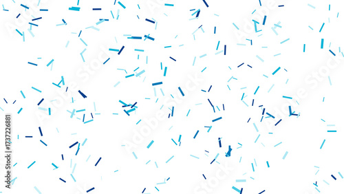 Abstract Blue Confetti Sprinkles Pattern on White Background
