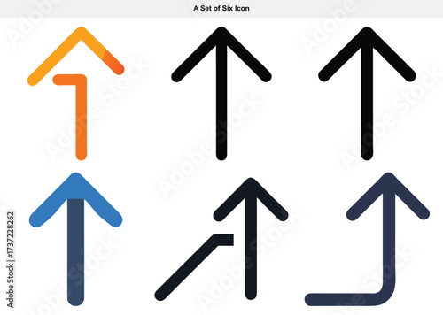 Set of Upward Direction Arrows - Vector Graphic Pack