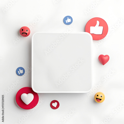 Social Media Post Mockup Template, Square Instagram and Facebook Post Design, Editable PSD Branding Presentation, Minimal Clean Modern Flat Lay Layout for Digital Marketing