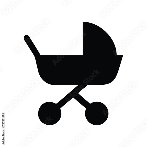 Baby Stroller Icon – Infant Pram Symbol