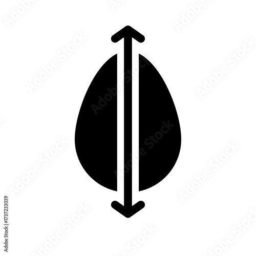 Leaf Symmetry Line Icon of Symmetry and Asymmetry Icon Set