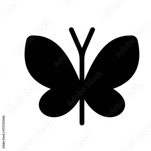 Full Butterfly Symmetry Line Icon of Symmetry and Asymmetry Icon Set