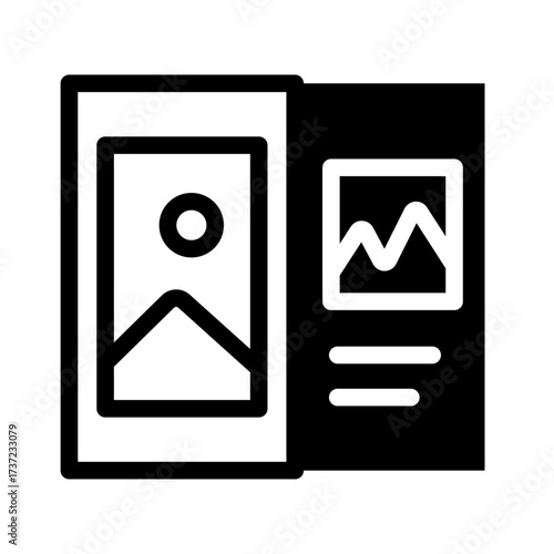 Photo Layout Symmetry Line Icon of Symmetry and Asymmetry Icon Set