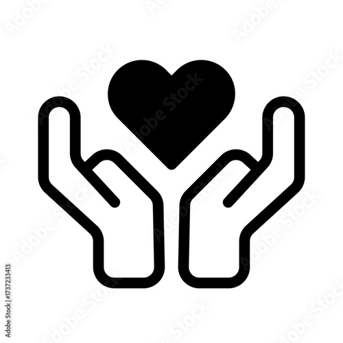 The Caregiver Line Icon of Branding Archetypes Icon Set