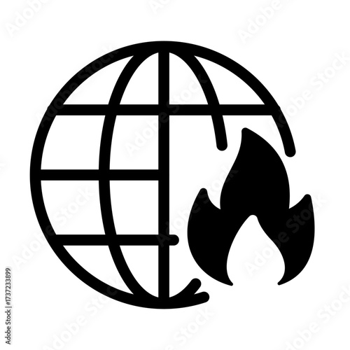 Global Firewall Protection Line Icon of Firewalls (Web) Icon Set