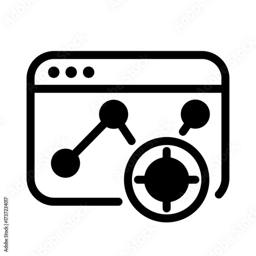 Conversion Tracking Line Icon of Website Analytics Icon Set